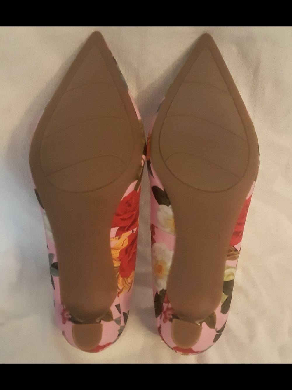 Nine West Pink Floral Pointed-Toe Heels - Picture 6 of 7